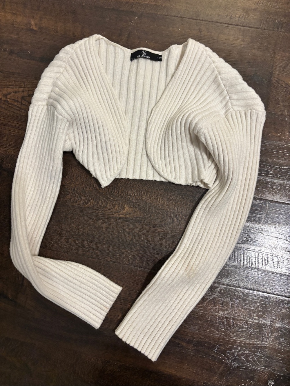 Cropped Open-Front Cardigan
